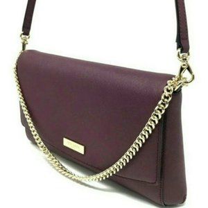 kate spade bag shoulder leather strap deep plum